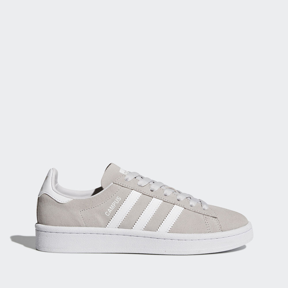 Adidas Campus - Originals για αγορια - Γκρι/Ασπρα/Ασπρα,Μέγεθος: EU 27 – 39 1/3 (119ASYDQ)